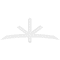 Ekena Millwork Alberta Architectural Grade PVC Gable Bracket, 72"W x 27"H x 4"D x 4"F, 9/12 Pitch GBP072X27X0404ALB00 - alternate 3
